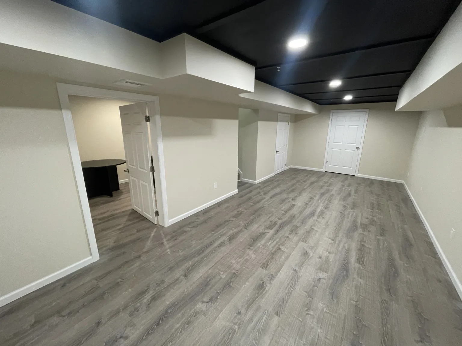 Finished basement flooring