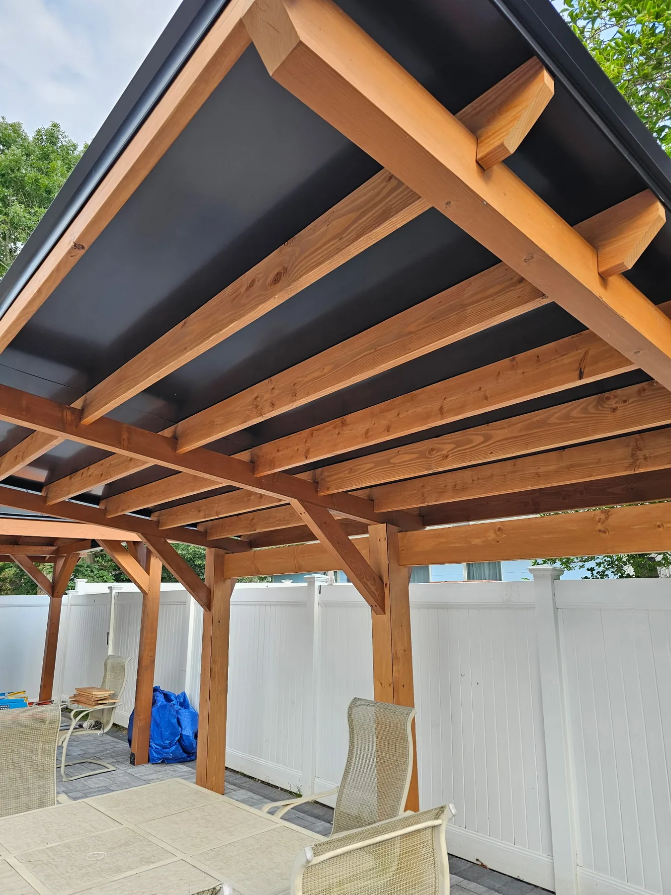 Timber roof detail