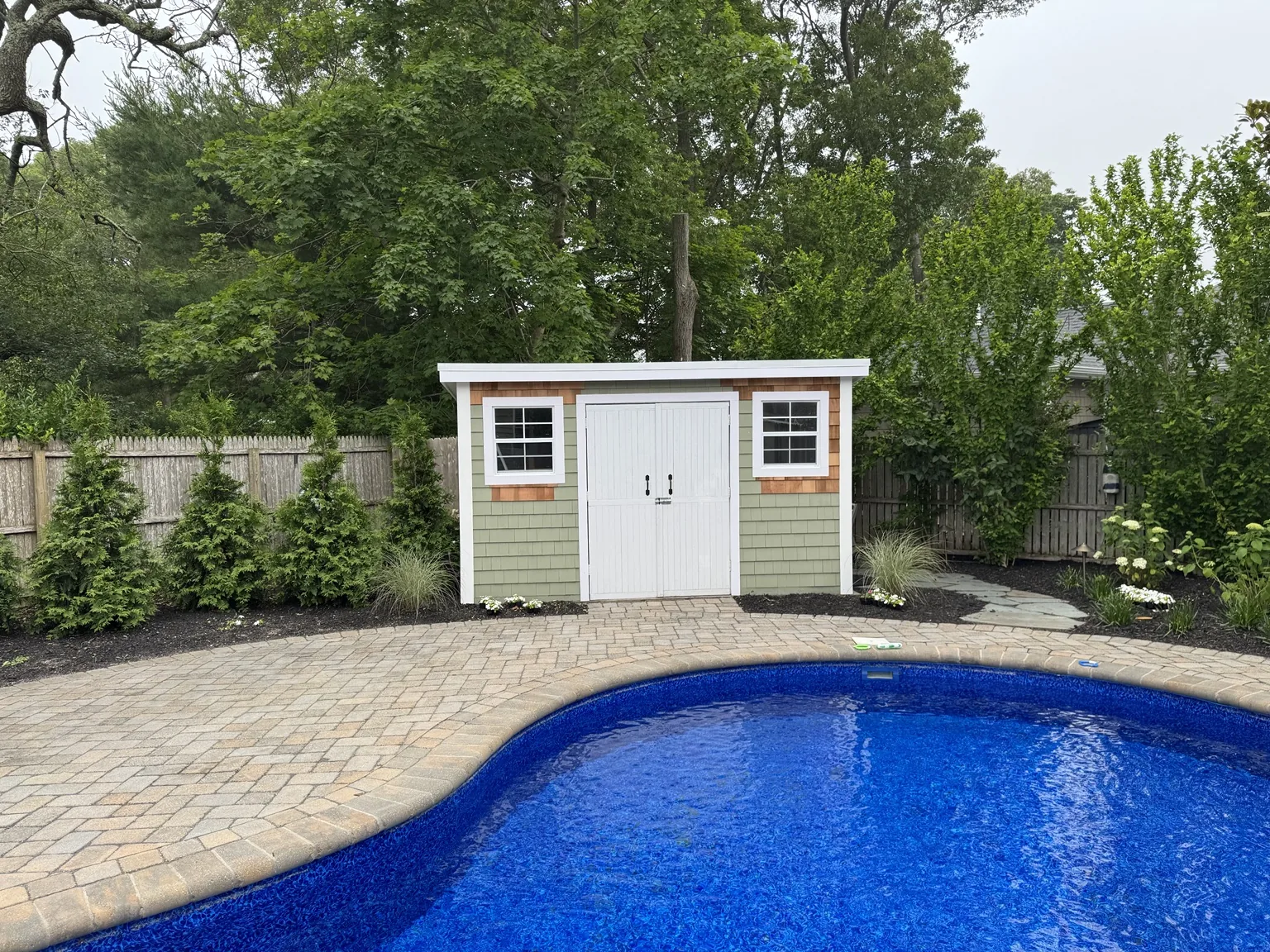 Poolside shed