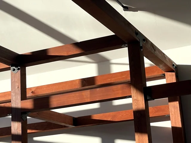 Timber beam framing detail